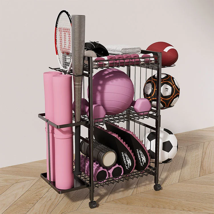 Portaoggetti da terra per tappetino yoga in metallo