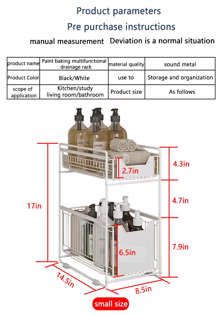 Dual Tier Multifunctional Kitchen Organizer